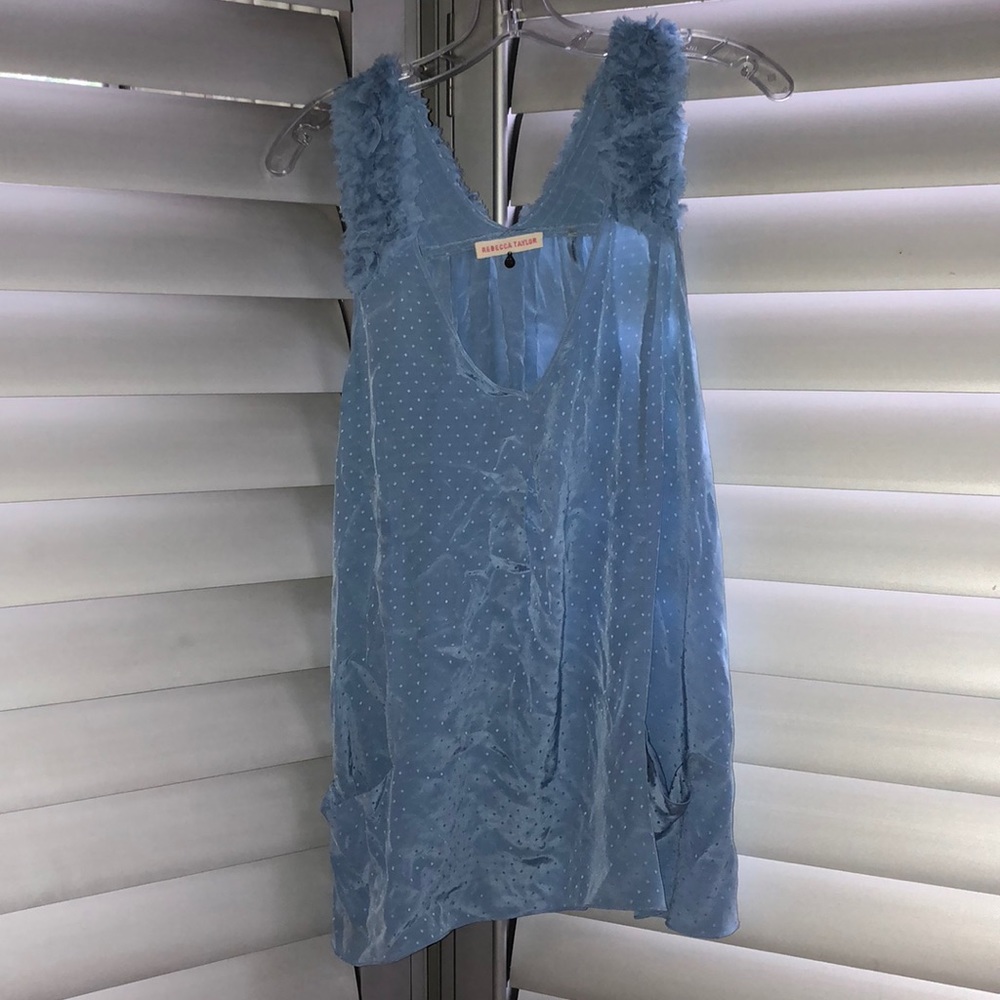 Rebecca Taylor light blue silk blouse size 10